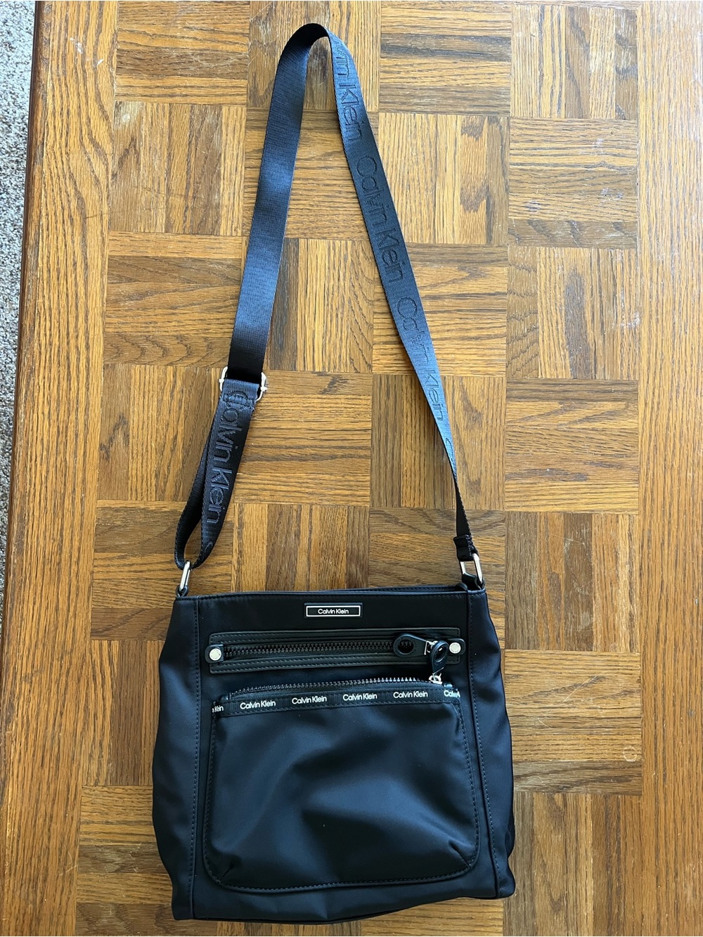 Calvin Klein Black Crossbody Nylon Shoulder Bag